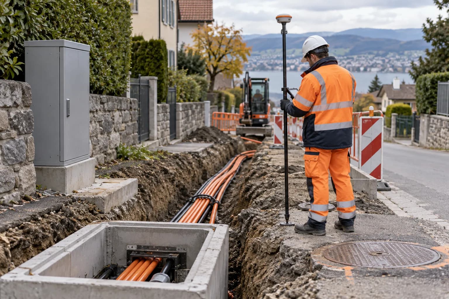 Posa fibra con scavo a vista